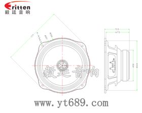 6寸同轴汽车喇叭成品图